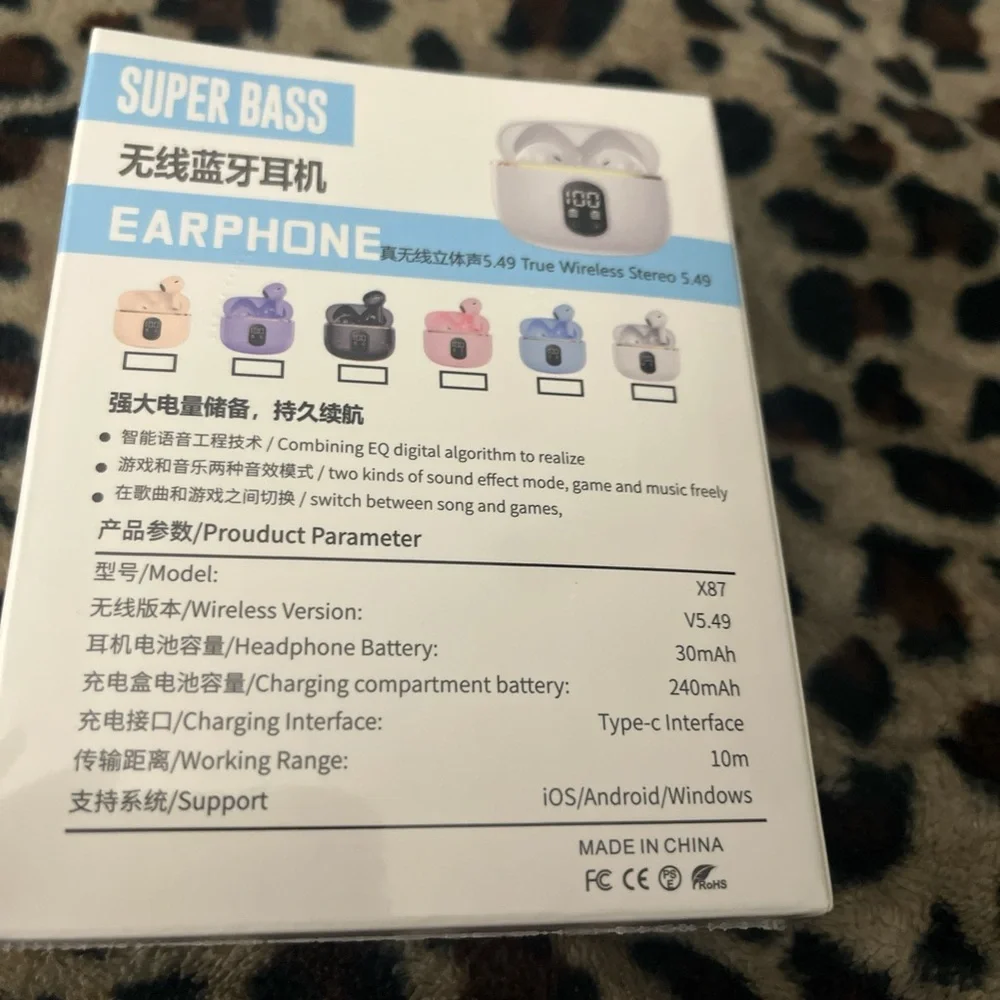 X87 True Wireless Stereo Earphones - White